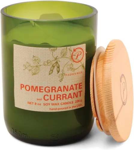 Miniatura 13 de Paddywax Eco Green Collection - Vela de mezcla de cera de soja en tarro de vidrio, aroma a limón Meyer, recipiente verde con tapa de madera, 8 onzas