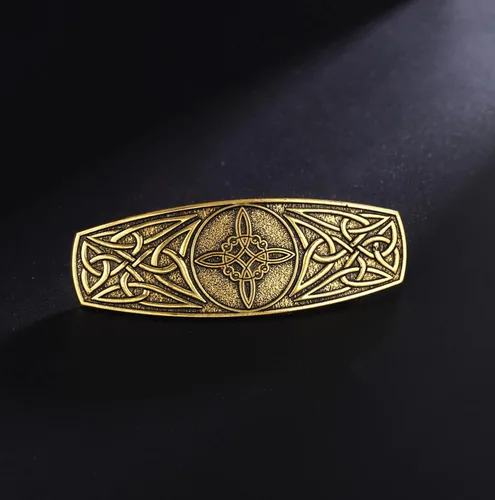Miniatura 3 de Pinza para el pelo de nudo de bruja para mujer, hecha a mano, vintage, patrón de nudo celta, pinza para el cabello, joyería de amuleto de brujería