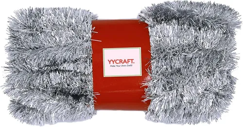 Miniatura 15 de YYCRAFT 15 yardas (45 pies) de longitud comercial Guirnalda de oropel de lámina gruesa para Navidad Decoraciones clásicas de Navidad (Negro)