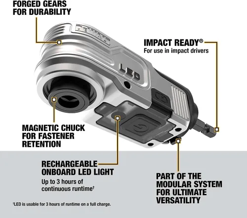 Miniatura 4 de DEWALT FLEXTORQ - Fijación modular de ángulo recto iluminada para controlador de impacto (DWALRAFT)