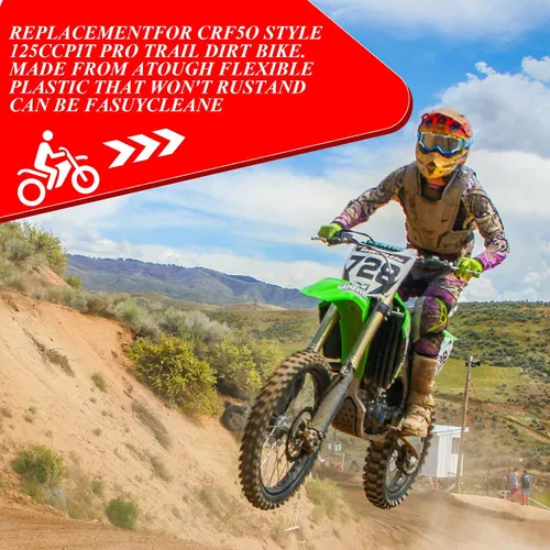 Miniatura 8 de Nuevo Olym plástico rueda delantera guardabarros para Tuttio Tutti Soleil 01 CRF50 estilo 125CC Pit PRO Trail Dirt Bike Negro