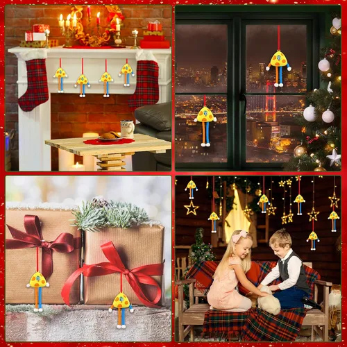 Miniatura 7 de D4DREAM Adornos de Navidad de queso para decoración de árboles, adornos de comida de queso, regalos para niños, hombres y mujeres, amantes del queso