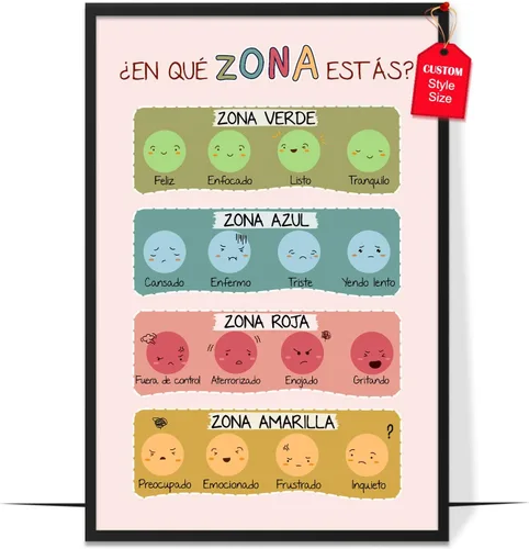Miniatura 33 de LOLUIS Póster de salud mental, arte de terapia SEL, suministros educativos en español, decoración para escuela, aula y oficina