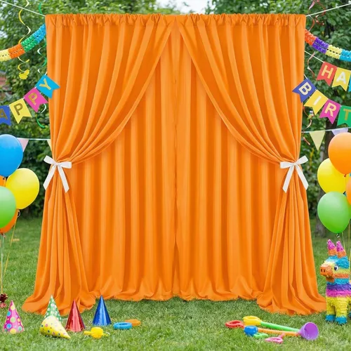 Miniatura 42 de Cortinas de Telón de Fondo Blanco de 2 Paneles 5 x 1,5 m de Poliéster, Telón de Fondo para Fotografía, Cortinas para Decoración de Fondo de Boda
