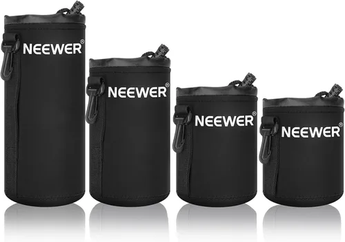 Neewer Funda para lentes 4X con neopreno protector grueso para lente de cámara DSLR (compatible con Canon, Nikon, Sony, Olympus, Panasonic) Incluye: