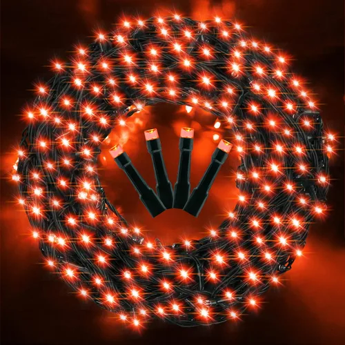 Miniatura 9 de AmyHomie - Cadena de luces navideñas multicolor para exteriores, 300 luces LED con 8 modos de iluminación, guirnalda de luces de hadas conectables