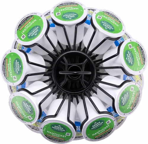 Miniatura 7 de K-Cup - Almacenamiento de cápsulas de café, soporte para cápsulas de carrusel, almacenamiento para cápsulas K (27 cápsulas-3 niveles)