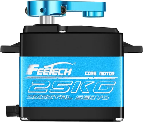 Miniatura 8 de FEETECH Servo motor de 44.1 lbs 7.4 V de alto voltaje impermeable de alto par RC servo servo de metal completo servo digital, caja de aluminio