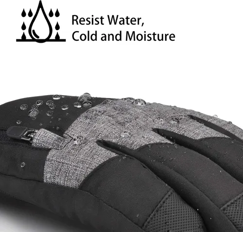 Miniatura 4 de Solaris Guantes de esquí impermeables para hombres y mujeres, guantes de invierno cálidos y acogedores 3M Thinsulate con media máscara de esquí
