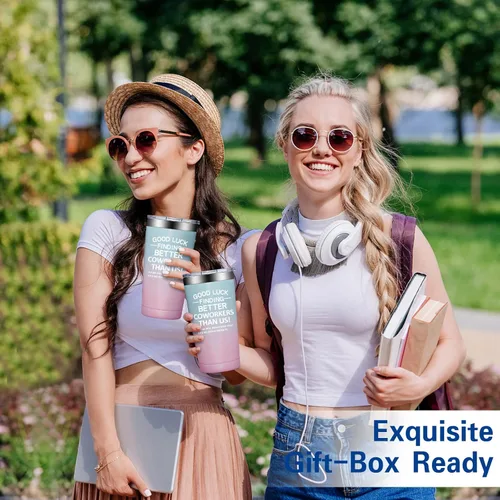 Miniatura 4 de Grifarny Regalos de despedida para mujeres – Vaso de despedida para compañeros de trabajo – Vaso de buena suerte para encontrar mejores compañeros