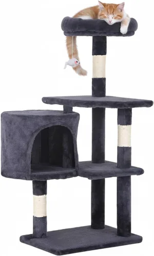 Miniatura 18 de PayLessHere Árbol para Gatos de 54 Pulgadas Torre para Gatos con Poste Rascador para Gatos, Soporte de Condominio para Gatos de Múltiples Niveles