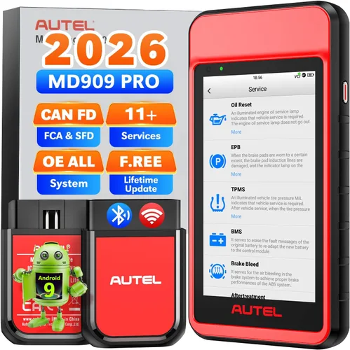 Autel MD909 PRO MaxiDiag OBD2 escáner, 2026 MD909PRO BT Lite de MaxiCOM MK808S MX808S MK900, CAN FD, herramienta de diagnóstico para todos los