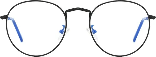 Miniatura 9 de AIEYEZO Gafas redondas para mujeres y hombres, lentes de bloqueo de luz azul, lentes circulares con marco de alambre de metal