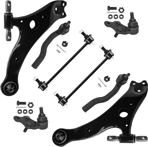 Miniatura 255 de Detroit Axle - Kit de brazos de control de extremo delantero de 8 piezas para Dodge Dakota 00-04, Durango 00-03, 4 brazos de control superior e