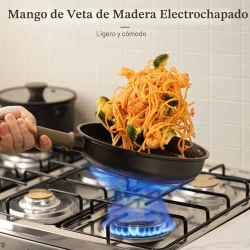 Miniatura 5 de Astercook - Juego de ollas y sartenes antiadherentes, juego de utensilios de cocina de inducción de titanio saludables y libres de tóxicos