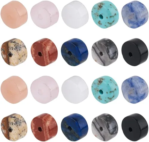 Cuentas Heishi de piedras preciosas naturales de 0.236 pulgadas, 300 unidades de disco de moneda redonda plana para curación de chakras, cuentas
