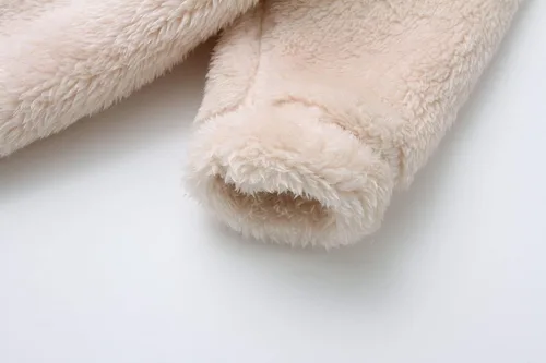 Miniatura 4 de Mono de bebé recién nacido con capucha de forro polar de manga larga