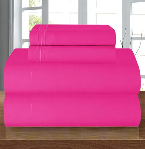 Elegant Comfort - Juego de ropa de cama suave y lujoso, 1500 hilos, 4 piezas, calidad prémium, resistente a arrugas, sábana bajera elástica,