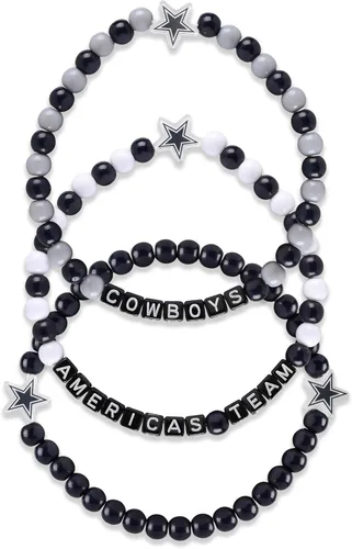 Miniatura 11 de FOCO NFL unisex-adult NFL Team Logo Officially Licensed 3-Pack Beaded Friendship Bracelets Cuentas