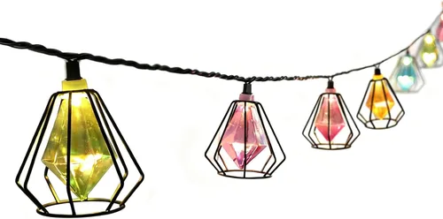 Vigdur Linternas de Cadena de Luces - Cadenas de Luces Decorativas Multicolores con 10 Bombillas LED Conectables, Cadena de Luces de Interior para