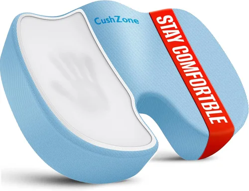 Miniatura 28 de CushZone Cojines para Silla de Oficina, Cojín de Espuma Viscoelástica para Coxis para Dolor de Coxis Silla de Oficina Asiento de Automóvil, Ciática