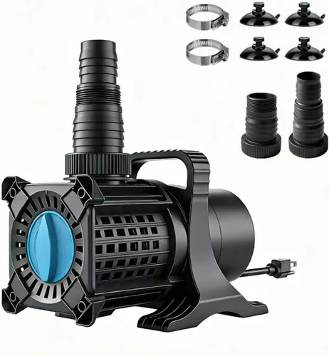 Miniatura 10 de WaterRebirth PSA8000 Bomba de agua dulce resistente, 8500 GPH 600W potente bomba sumergible/en línea, elevación extra alta de 26.3 pies