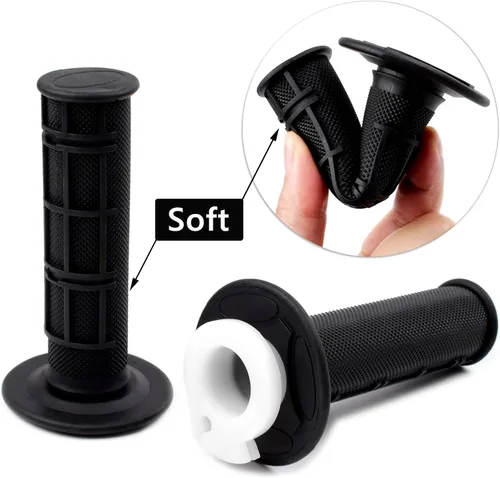 Miniatura 2 de 7/8 22mm puños de acelerador de goma suave con cable de giro, conjunto de acelerador para mini bicicleta de 50cc 90cc 110cc 125cc Mini/Pit/Dirt/ATV