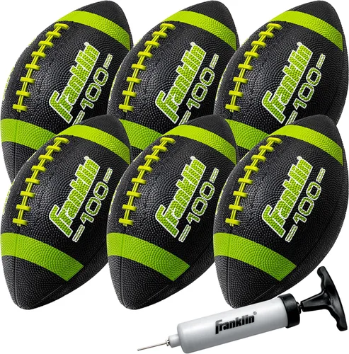 Miniatura 14 de Franklin Sports Balones de fútbol americano de goma para niños Junior Grip-Rite tamaño juvenil - Balones de fútbol americano Peewee Kids duraderos