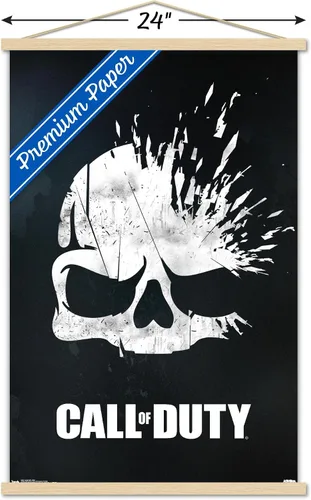 Miniatura 3 de Trends International Call of Duty - Póster de pared de calavera, 22.375 x 34 pulgadas, paquete de impresión premium y colgador de madera de haya