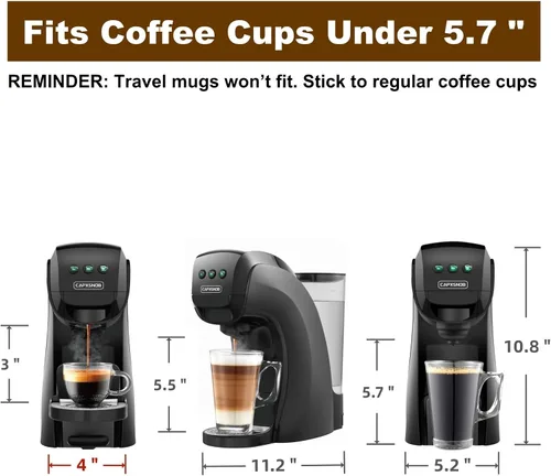 Miniatura 9 de Warriors1 - Cafetera de una sola porción para Keurig K Cup, máquina de café espresso para Nespresso Original, cápsulas Dolce Gusto, café molido