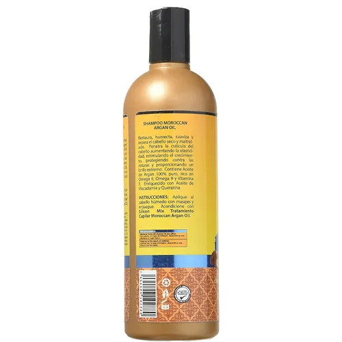 Miniatura 4 de Silicon Mix Champú marroquí de aceite de argán + tratamiento capilar de 16 oz "Set
