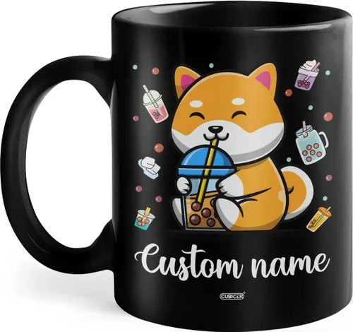 Miniatura 28 de CUBICER Taza de café de cerámica negra personalizada, tazas de béisbol para mamá, con nombre personalizado, tazas grandes, regalos de cumpleaños