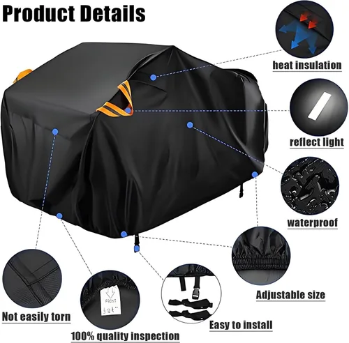 Miniatura 2 de Funda para automóvil de 2 a 3 plazas, impermeable, protección para todo tipo de clima, al aire libre, resistente, protección para todo