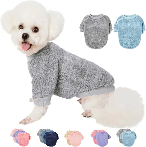 Miniatura 6 de Suéteres para perros, ropa, abrigo para perros pequeños, niño o niña, gato, cachorro, abrigo, sudaderas suaves, cálidas y esponjosas, chaqueta