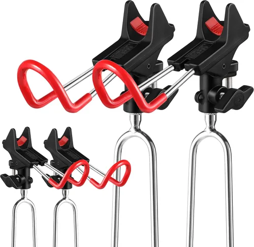 Miniatura 8 de Plusinno Soportes para cañas de pescar - Equipo actualizado de soporte para caña de pescar ajustable a 360 grados para orilla, playa, regalo