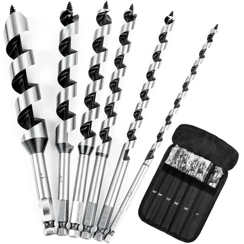 Miniatura 28 de Broca de taladro de 1-1/2 pulgadas x 9 pulgadas para madera, vástago hexagonal de 1-1/2 pulgadas, broca larga para madera suave y dura, plástico