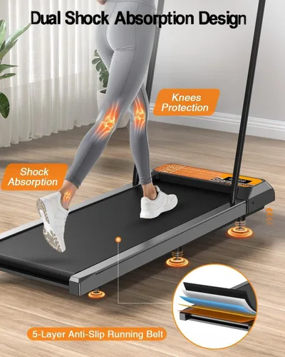 Miniatura 5 de Walking Treadmill Pad with Incline, Walking 2.5HP for Home and Office, 265Lbs Weight Capacity, Treadmill with APP & Remote Control, LED Display
