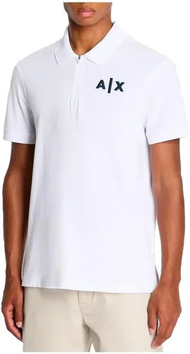Miniatura 2 de Armani Exchange Polo regular de algodón piqué clásico con cremallera y logotipo Ax para hombre