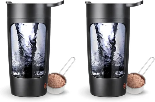 Miniatura 8 de SQUATZ Botella agitadora eléctrica de 22 onzas – Botella mezcladora automática recargable de proteínas, a prueba de fugas y fácil de limpiar, bebida