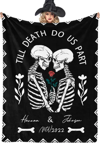 Miniatura 16 de Youltar Regalos temáticos de Halloween, manta de Halloween personalizada con nombre, regalos personalizados de Halloween para mujeres, hombres