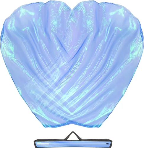 Miniatura 9 de Baisdan Banderas de adoración de 55 pulgadas para adolescentes, bandera de baile de alabanza para principiantes, banderas de iglesia con varillas