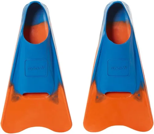 Miniatura 11 de Sporti Aletas de natación cortas para adultos y niños para natación en piscina, aletas flotantes para natación y snorkel, aletas de natación