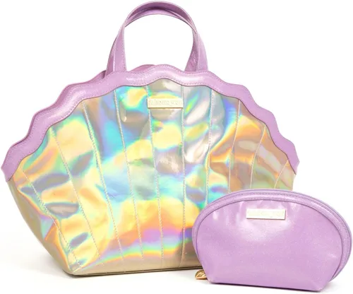 Glimmer Wish Mermaid Selfcare Keepall y Mermaid Purple Pearl Pouch, bolsa de viaje para artículos esenciales y pequeña bolsa de cosméticos, regalos