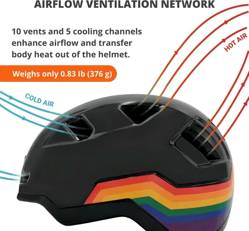 Miniatura 3 de XNITO - Casco de bicicleta con luces LED - Casco de bicicleta urbana para adultos, hombres y mujeres - Certificado dual CPSC y NTA-8776 - Clase 3