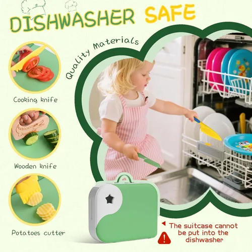 Miniatura 5 de Montessori Herramientas de cocina para niños pequeños, cuchillo para cocina real, juego de cuchillos para niños pequeños con caja de almacenamiento