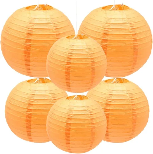 Miniatura 8 de 6 faroles de papel decorativos redondos colgantes para fiestas, aulas, bodas, Halloween, Navidad, decoración del hogar