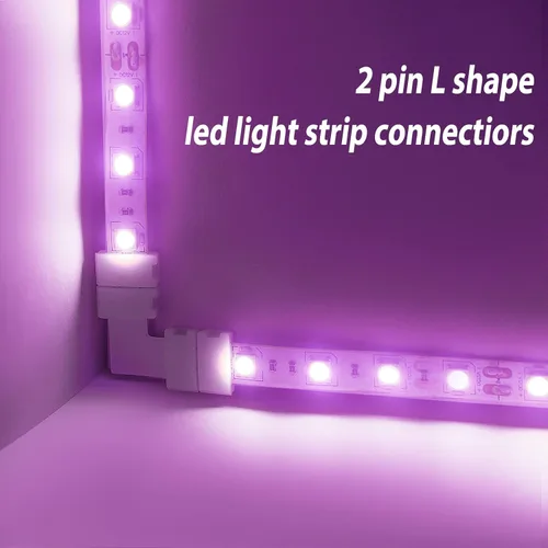 Miniatura 8 de VIPMOON - Conector de tira LED, de esquina en ángulo recto, 2835 3528