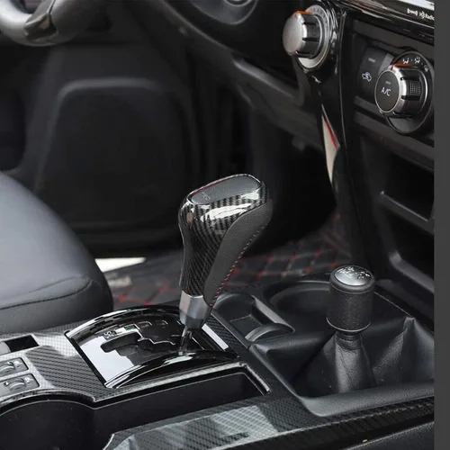 Miniatura 4 de YIWANG Cubierta de la cabeza de cambio de marcha central de automóvil ABS para Toyota Tundra 2014-2021, para Toyota 4Runner TRD Pro Off-road Fibra