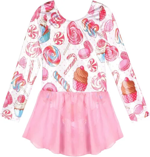 Leotardos de gimnasia con falda para niñas, tutú de ballet, vestido de danza, leopardo, sirena, unicornio, falda de gimnasia