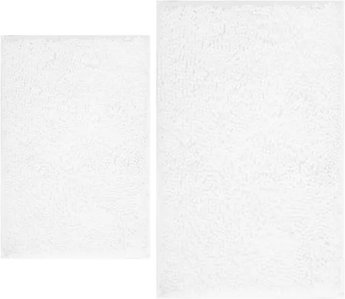 Miniatura 43 de Juegos de alfombras de baño de 2 piezas, alfombra de baño de felpilla extra suave ultra absorbente, alfombra de baño con base antideslizante de PVC